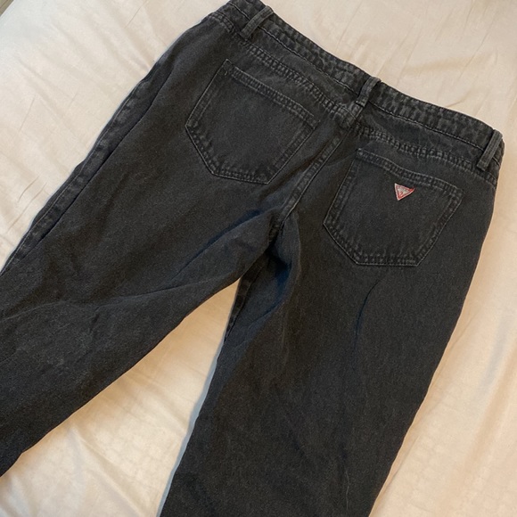 Black Low Rise Ripped Straight Leg Pants - Picture 2 of 3